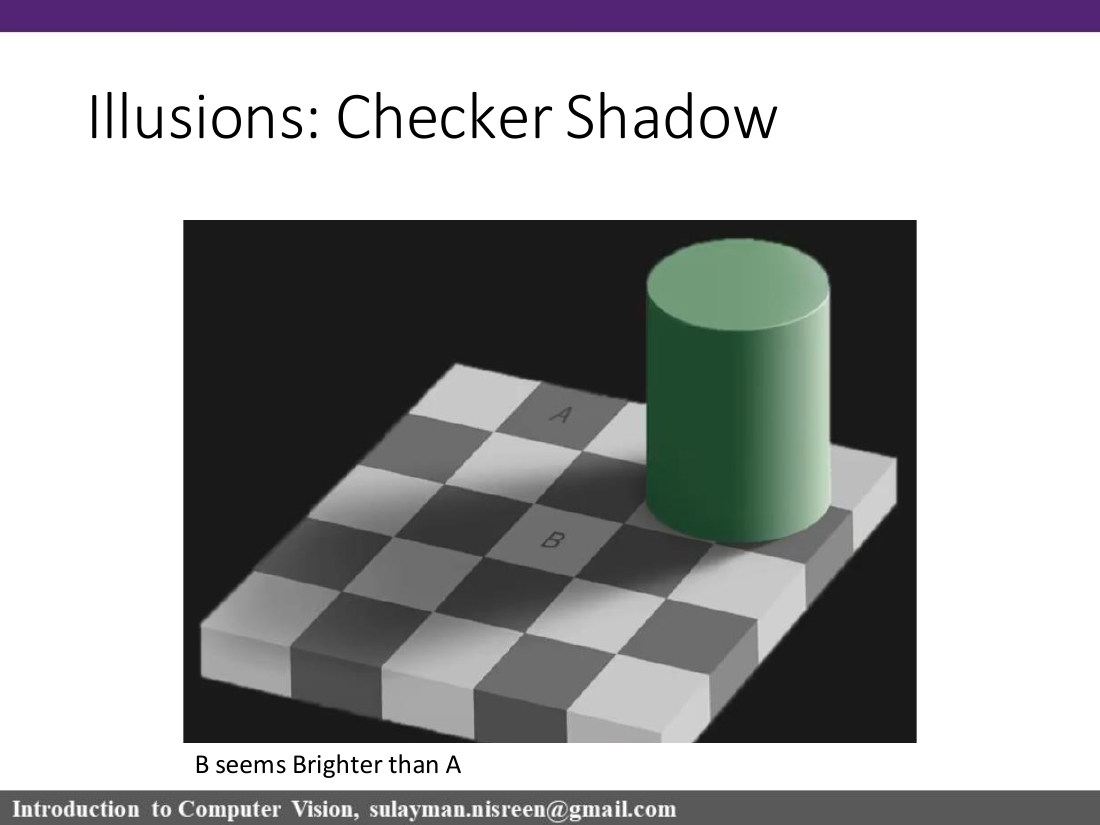 Checker shadow illusion slide