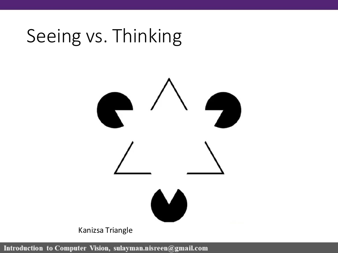 Kanizsa triangle illusion slide